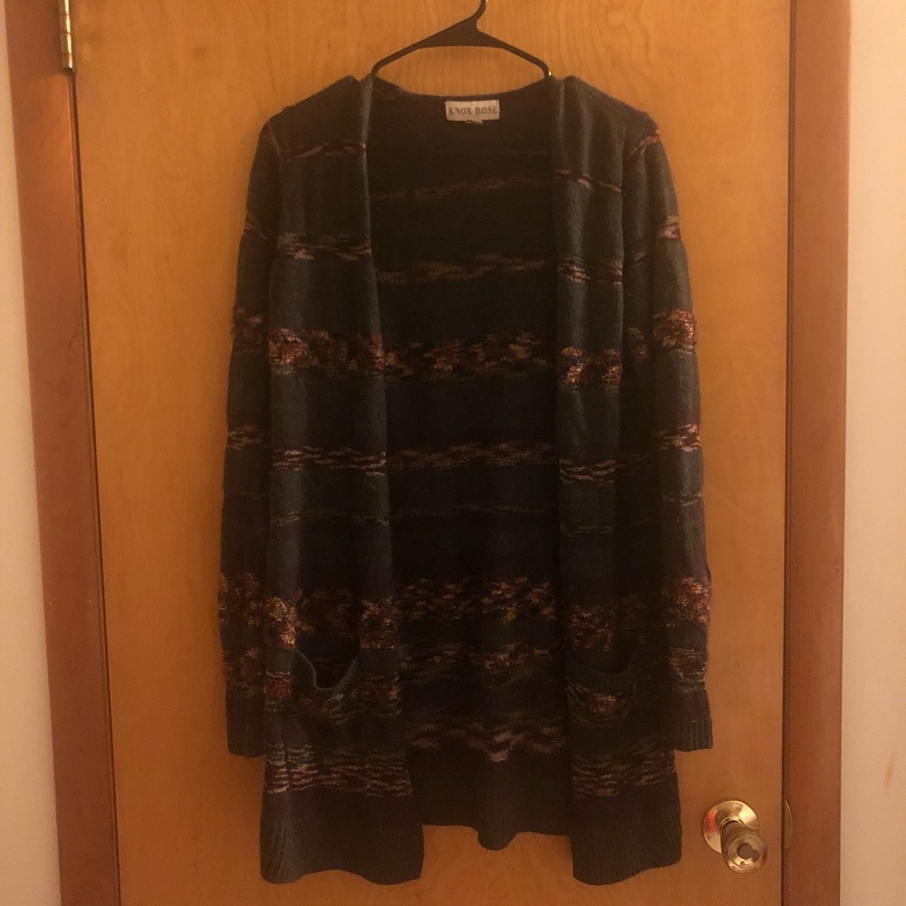 Knox Rose Multi-Colored Striped Cardigan